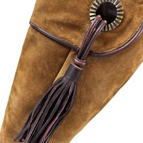 BCBGMaxAzria Suede Tassle Heel Boots - Picture 4 of 13